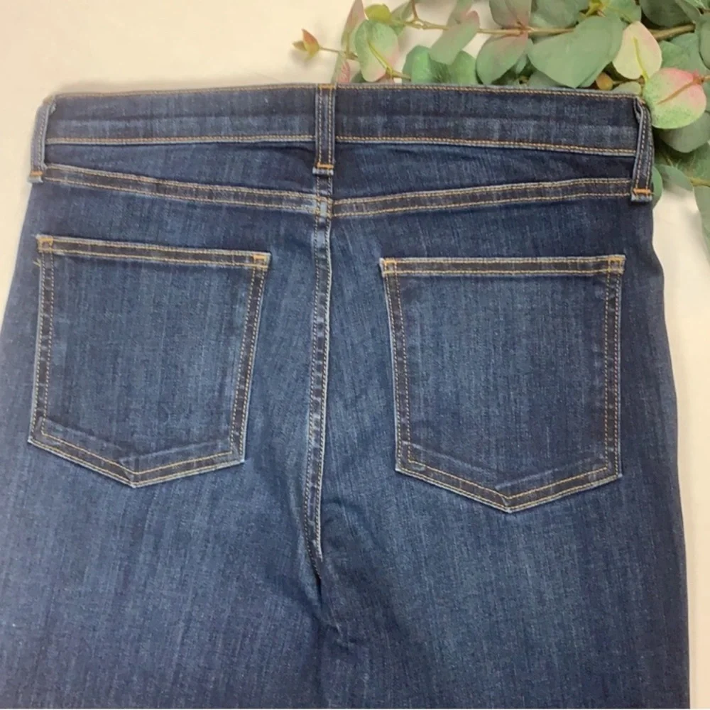 Veronica Beard Carolyn Baby Boot Button Fly Cropped Raw Hem Jeans